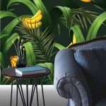 Liście tropikalne z bananami fototapeta do salonu 3